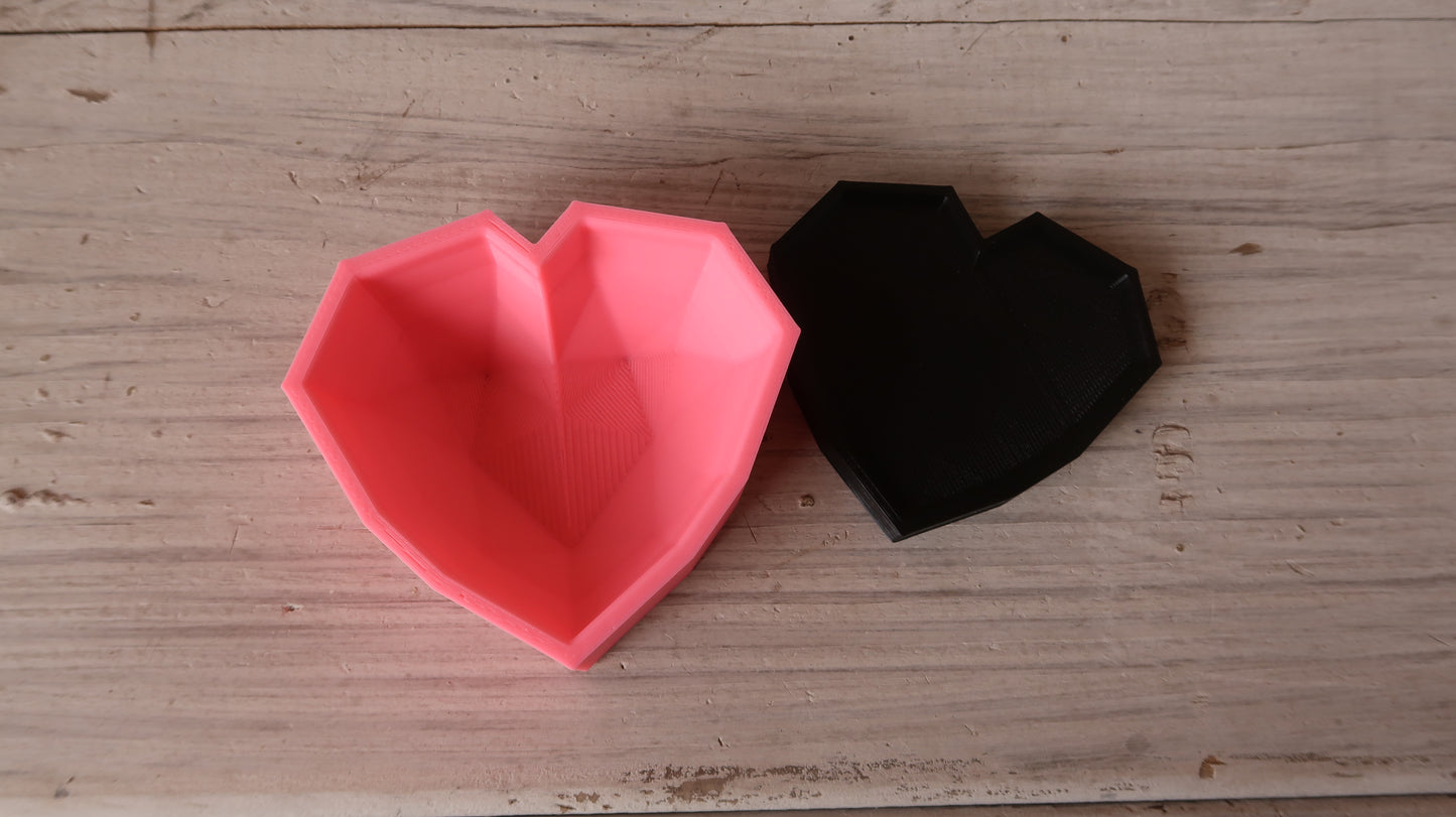 Flat Back Heart Gem Bath Bomb Mold