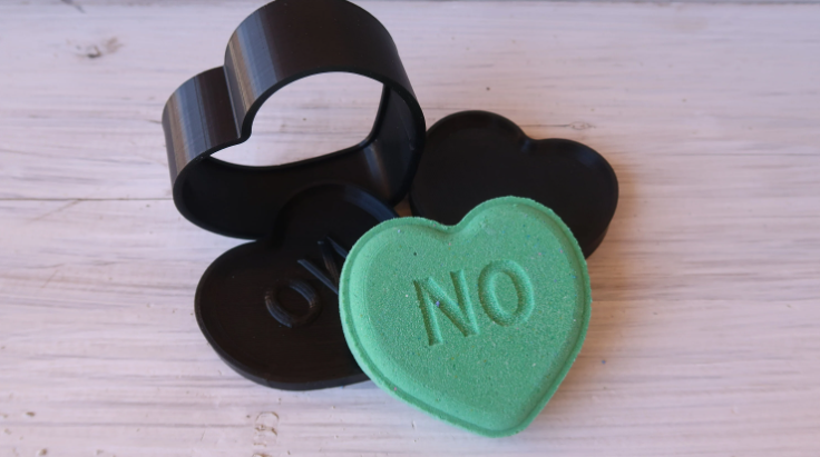 Anti Valentines Conversation Heart Bath Bomb Mold