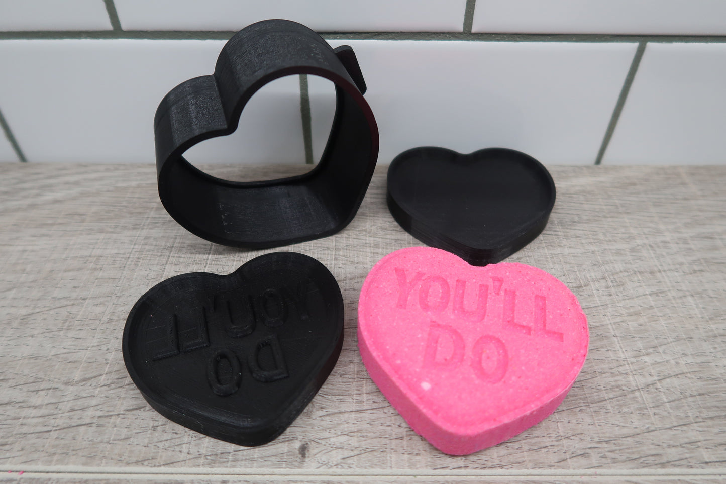 New Anti Valentines Conversation Heart Bath Bomb Mold