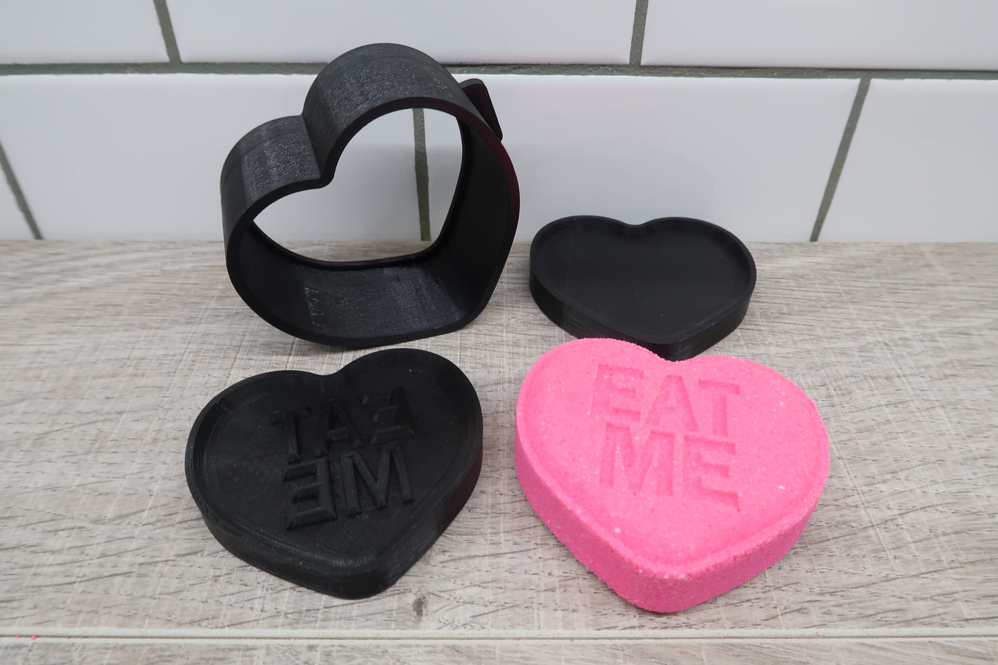 New Anti Valentines Conversation Heart Bath Bomb Mold