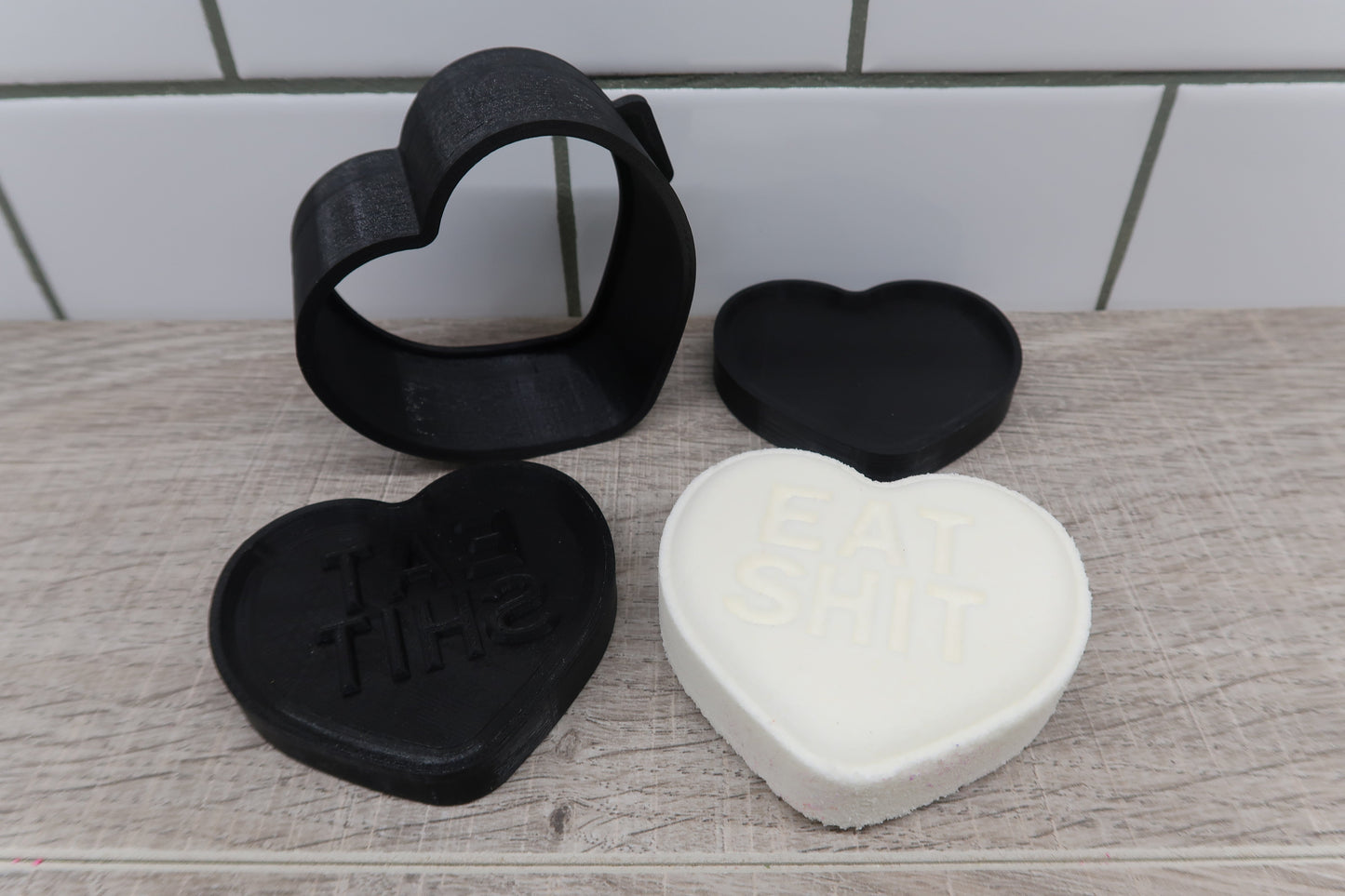 New Anti Valentines Conversation Heart Bath Bomb Mold