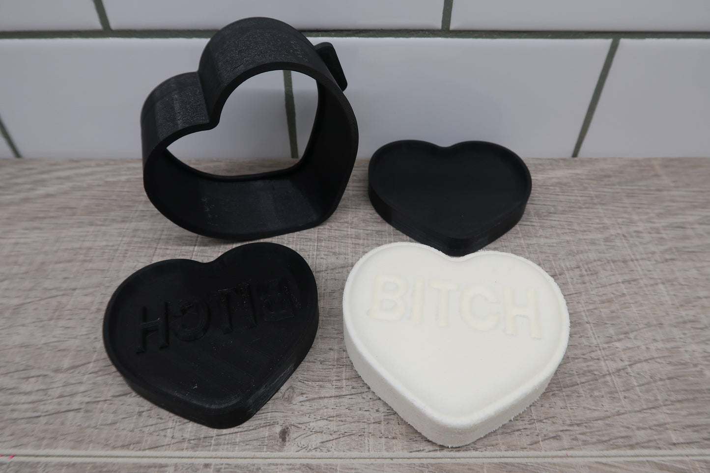 New Anti Valentines Conversation Heart Bath Bomb Mold